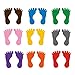 Toyvian - Pegatinas en forma de huellas de pies, impermeables y resistentes al desgaste, para suelos, bañeras, paredes, decoración de casa, techos, aulas, 18 pares