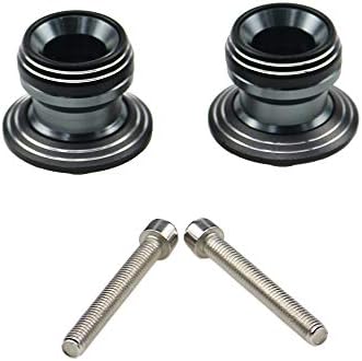 6/8/10mm Motorcycle Universal CNC Aluminum Swingarm Swing Arm Spools Sliders Stand Bobbins (Titanium, 6mm)