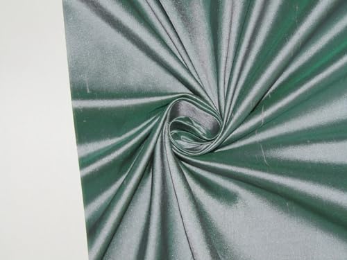Tissu Dupion 100 % pure soie vert et lavande de 137 cm de large pour couture
