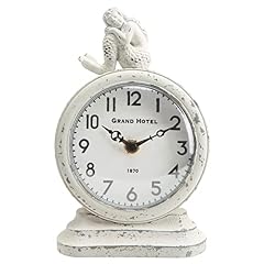 NIKKY HOME Vintage Silent Non Ticking Table Clock, Mermaid Shelf Desk Top Clock Battery Operated photo NIKKY HOME Vintage Silent Non Ticking Table Clock, Mermaid Shelf Desk Top Clock Battery Operated