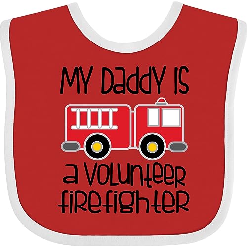 inktastic Volunteer Firefighter Daddy Baby Bib
