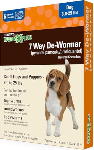 Sentry Worm X Plus 7 Way DeWormer Small Dogs (6 Count),...