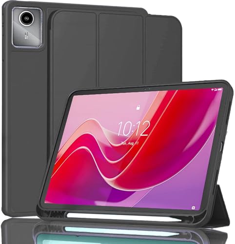 Image of Compatible for Lenovo Tab M11 Case with Pen Holder, Smart Flip Cover with Auto Sleep /Wake, Trifold Stand Protective Cover for Lenovo Tab M11 11 inch Tablet (Dark Grey)
