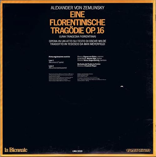 Zemlinsky: Eine Florentinische Tragodie (Vinyl LP) – vue 2