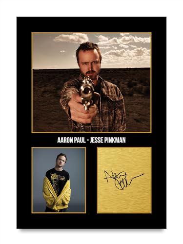 HWC Trading Aaron Paul Breaking Bad Jesse Pinkman Cadeaux Imprimé Signé Autographe Photo pour les fans d’émissions de télévision - A4 Impression...