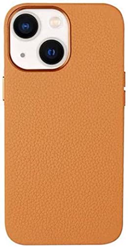 Coque en cuir iPhone 13 Mini marron luxe et élégante