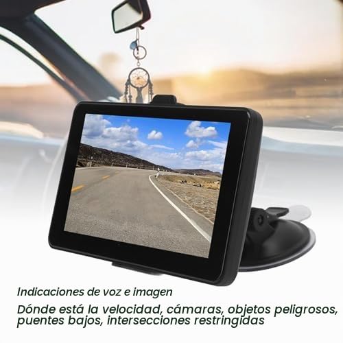 Tbest Navegador GPS con Pantalla Táctil, de Navegación Dual de Pantalla Grande para Automóvil, Camión, Autobús, Transmisión FM, Recordatorio de Voz, Navegación GPS Portátil