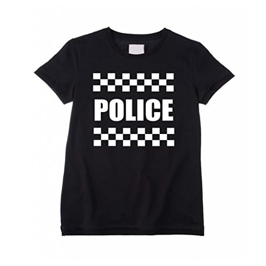 Polis uniform barn/barn fin klänning t-shirt