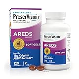 Bausch & Lomb PreserVision Eye Vitamin & Mineral Supplement, 120-Count Soft Gels
