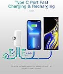 Kuulaa 5000mAh Mini Banque d'électricité pour iPhone, 20W USB-C Chargeur portable à charge rapide avec LED Affichage intégré USB-C Connecteur, petit pack de batterie pour iPhone 17/16/15 Series, Samsung, Huawei, Violet