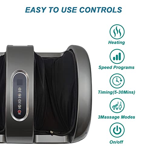 Tenpeek Foot Massager-Shiatsu Foot Massage Machine, 5-In-1 Massager-Kneading, Rolling, Scraping, Blood Circulation, Heating For Calf-Leg-Ankle Plantar Fasciitis, Pain Relief #TOP7