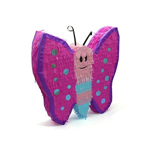 Nislai® Piñata papillon | Idéal pour fête d'anniversaire de fille | ou décoration | Mini – 30 x 26 x 10 cm