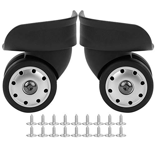 Nannday Roda de substituição para malas, fácil de instalar, longa vida útil, roda universal, resistente ao desgaste, ecológica para malas ao ar livre, malas com rodas