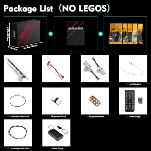VONADO RC LED Light Kit Compatible with Lego The Orient Express Train 21344, Remote Control Creative Lighting Set Accessories Compatible with Lego 21344 Building Set (Lights Only, No Models) - Thumbnail 4