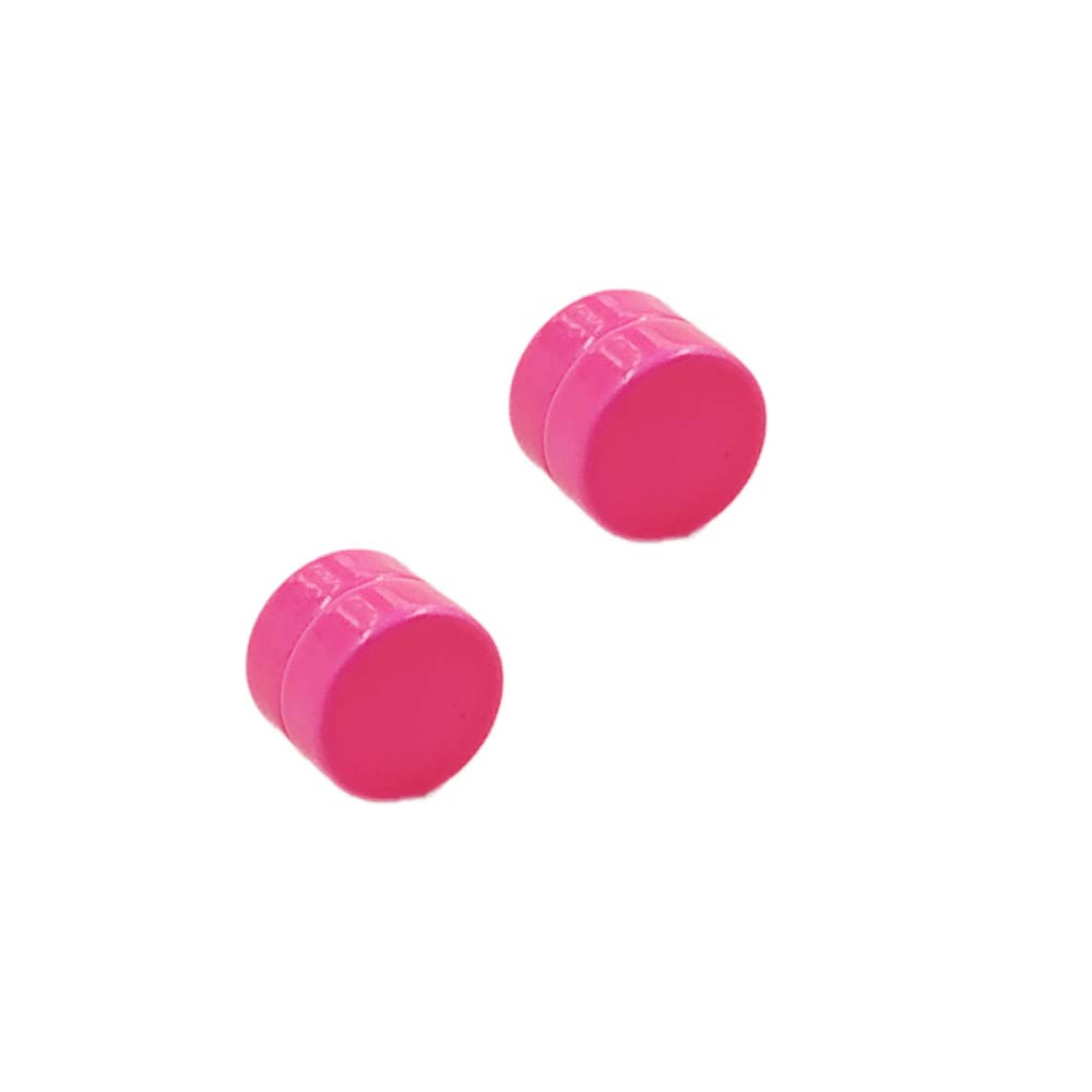 Pink Barbell Magnetic 6mm Non-Piercing Stainless Steel Earring Studs For Men Women (Pack of 2)