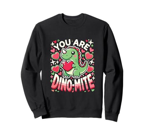 You Are Dino-Mite, Divertido Lindo Dinosaurio Humor Día de San Valentín Sudadera