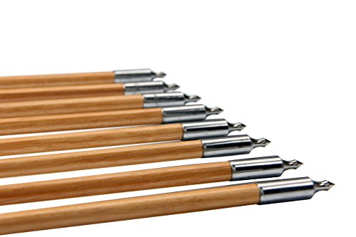 Pg1Archery Archery Target Wooden Arrows, Practice Hunting Arrow With Parabolic 5" Turkey Feathers Fletching & Field Points For Recurve Bow, Traditional Bow & Longbow Yellow (Pack Of 12) #TOP6