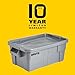 Rubbermaid Commercial Products BRUTE Tote Storage Container with Lid, 14-Gallon-included, Rugged/Reusable Boxes for Moving/Storing in Garage/Basement/Attic/Jobsite/Truck/Camping, Gray