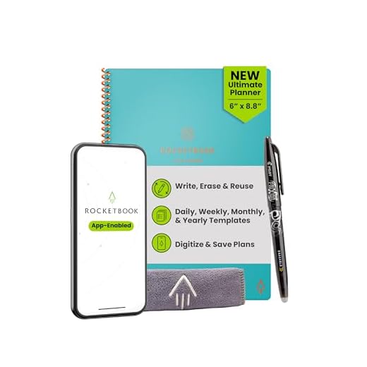 Rocketbook Flex Planner, Reusable Undated Smart, Executive Size 6x8.8 in Teal – Daily, Weekly, Monthly, Annual Calendar, Tasks, Goals, Scheduling, Productivity, App Connected, Erasable, Durable Cover