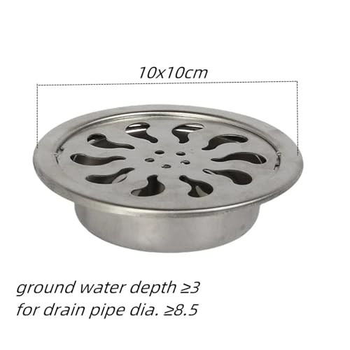 Crépine de douche grand débit en acier inoxydable pour évacuation rapide