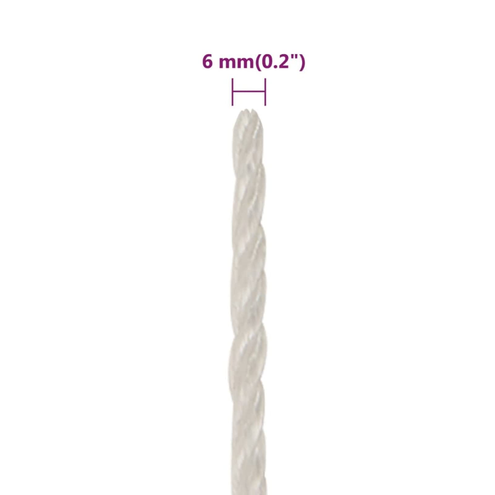 Tidyard Arbeitsseil Bodenarbeitsseil Bootsseil Arbeitsleine Polypropylenseil Mehrzweckleine Seil Bootsleine Allzweckseil Schnur Tau Leine Gedreht Ankerleine Festmacher 6 mm 500 m PP (Polypropylen)