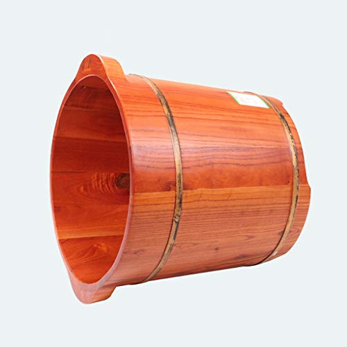Cubeta de madera para baño de pies 35 cm con tapa miniatura 3