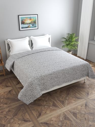 Image of Florida Cotton Double Bed All Season Reversible AC Dohar (Grey, 220x240 CM)