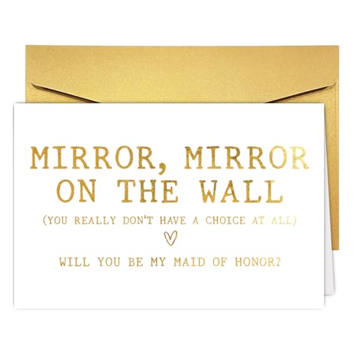 PUGAILA Will You Be My Maid of Honor Card, Funny Wedding Maid of Honor Card, Funny Bridesmaid Proposal Card, Bridesmaid Proposal Gift, Wedding Proposal Card for Maid of Honour.