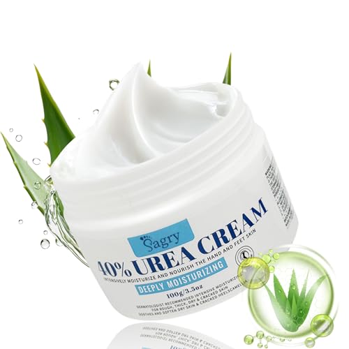 Sagry Urea Cream 40 Percent for Feet Maximum Strength, Foot Cream for Dry Cracked Heels Feet Knees Elbows Hands, Urea 40% Cream for Deep Moisturizes, Callus Remover, Heel Crack Repair