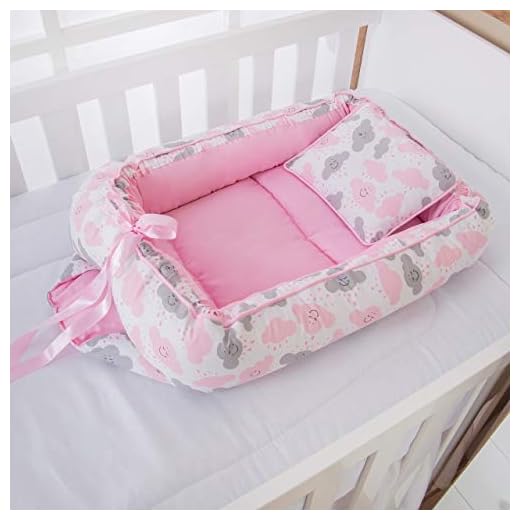 Ninho Redutor de Berço Nuvem Rosa 2 Peças