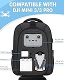 PEKREWS Mini 4 Pro Case, Mini 3/4 Pro Waterproof Hard Carrying Case, Drone Backpack Fits 15.6 Inch Laptop, Travel Bag for DJI RC 2/RC/N3/N2/N1 Controller, Fly More Combo and Drone Accessories, Black - Image 3