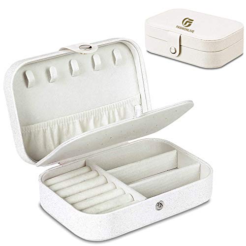 Jewelry Box Jewelry Organizer Women Girls Travel Jewelry Case Small Portable Jewelry Holder Velvet Display Storage for Earring Ring Necklace Bracelet