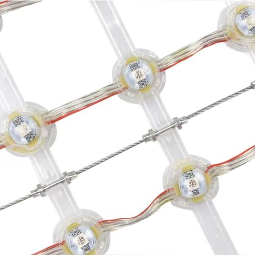 LED Flexible Transparent Grid Screen Led Grid Screen Outdoor Full Color Transparent Flexible Advertising Screen Outdoor Canopy Grid Screen (Size : 2 * 2m) ()