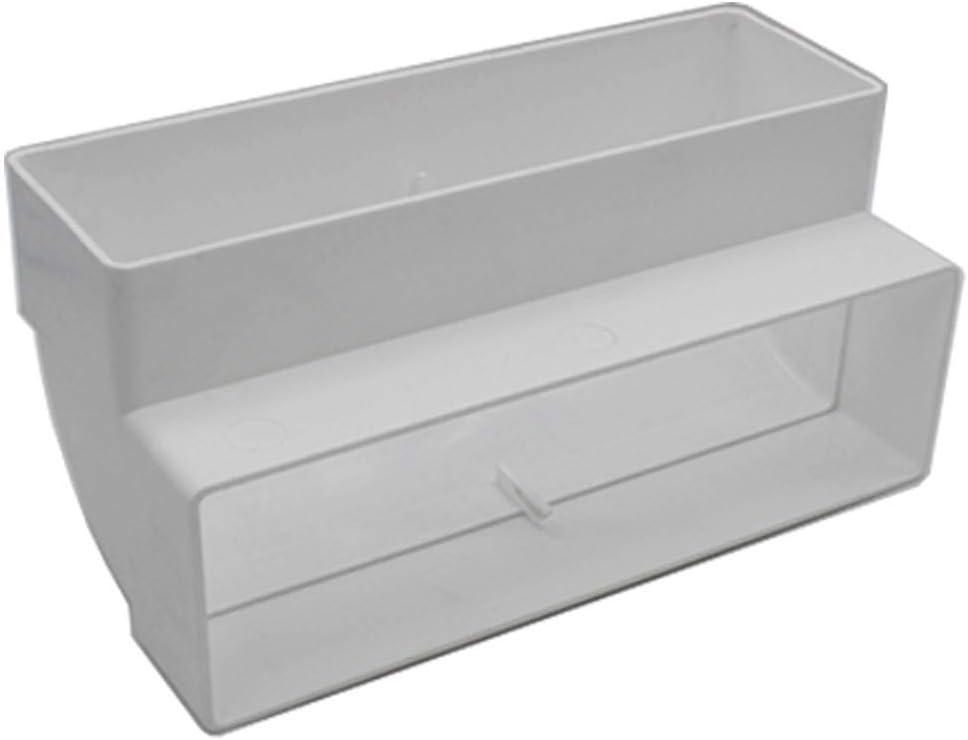 Kair 90 Degree Vertical Elbow Bend 204mm x 60mm - 8 x 2 inch Rectangular Plastic Ducting Adaptor