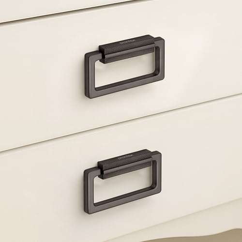 Image of Plantex Rajwadi Drawer Kadi /Drawer Handle /Kadi for Drawers /Pull-Push Kadi for Home /Office Cabinet - Pack of 2 (Satin Black)