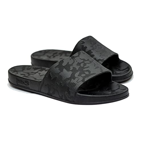 شبشب سلايدز جلاسجو مفتوح من الأمام للرجال اوندا، لون أسود، م...