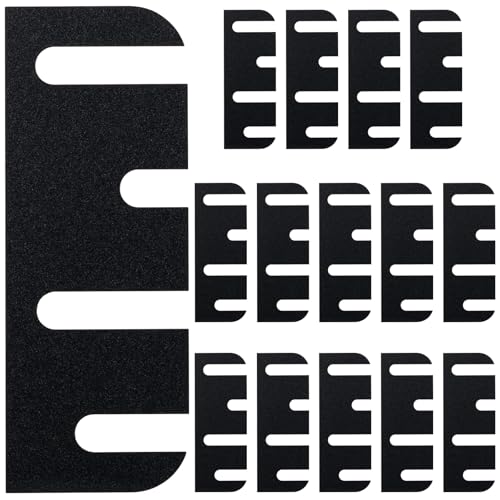 14 Pack Door Hinge Shims 4 Inch Door Hinge Spacer Kit Precut Polycarbonate (PC) Hinge Shims with DIY Trimmable for Door Alignment & Repair Filling Gaps Staggered Pattern 1.2mm / 0.05Thickness