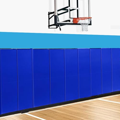 Image of Basketball Wall Panels, 2 inch Thick Wall Pads for Gym, Gym Wall Padding with Waterproof Leather, Anti Collision Padded Foam Mat Protection for Kids Basketball Hoops