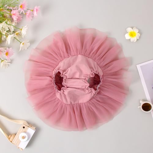 Image of 6M-3T Infant Baby Girl Tutu Skirt Toddler Girls Solid Color Tulle Skirts Birthday Outfits with Headband