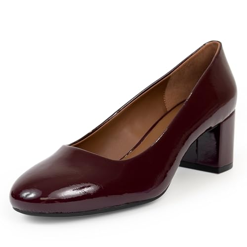 Aerosoles Women's EBEL Pump, Merlot Crinkle Patent Faux Leather, 7.5M by Aerosoles - Used condition - US$52.42