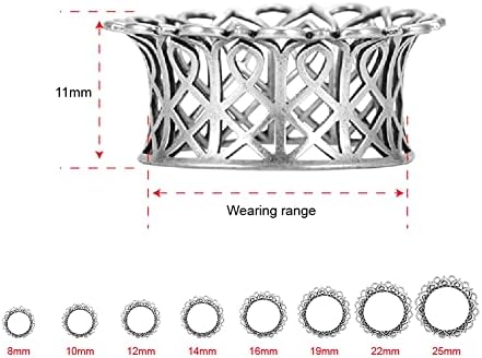 ERKUOO 2 STKS Hollow Patroon Oormeters Dubbele Uitlopende Oor Tunnel Plug Piercing Expander Vlees Oorbel Brancard Lob Piercing Sieraden 6Mm-25mm, 19mm, Metaal, Zandsteen