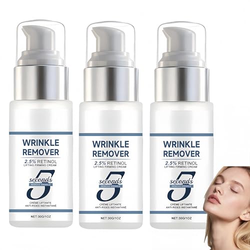 Crema Lifting Antiarrugas Instantánea en 5 Segundos, Hidratante facial reafirmante y lifting, Crema nutritiva para mujeres, apta para todo tipo de piel. (3Piezas)