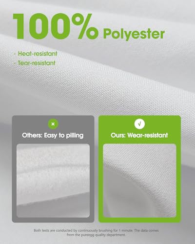 Image of Pureegg Polyester Tablecloth 54 inch x 54 inch Reusable & Washable 1 Pack White | Durable, SquareTable Cloth , for Outdoor Party, Picnic, Wedding, Banquet, Birthday