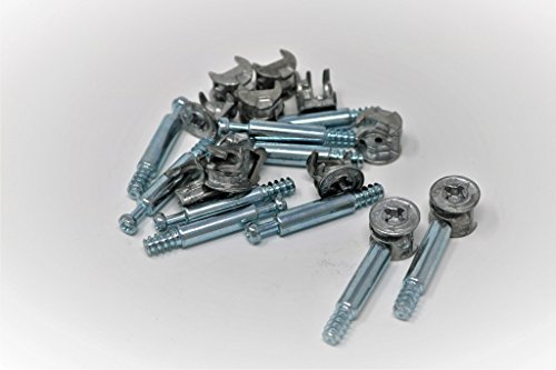 Tornillos para muebles de la marca Visua, set de perno de enclavamiento con mecanismo de leva y tarugo (10 juegos) Cover