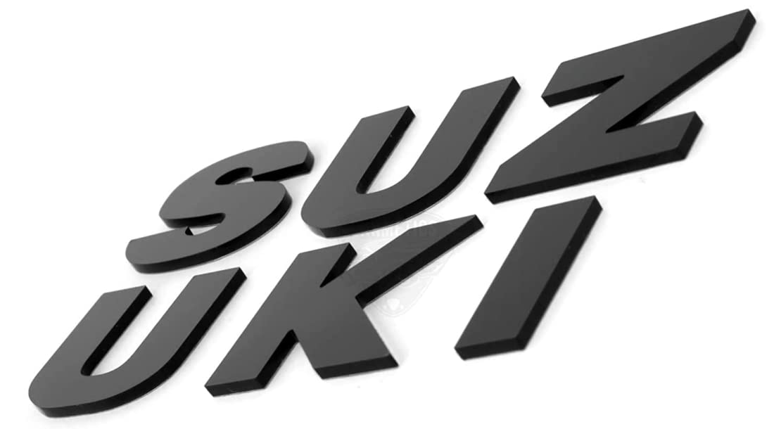 Suzuki Car Accessories 3D Logo Names Emblem Letters for Car Bonnet in Black Color