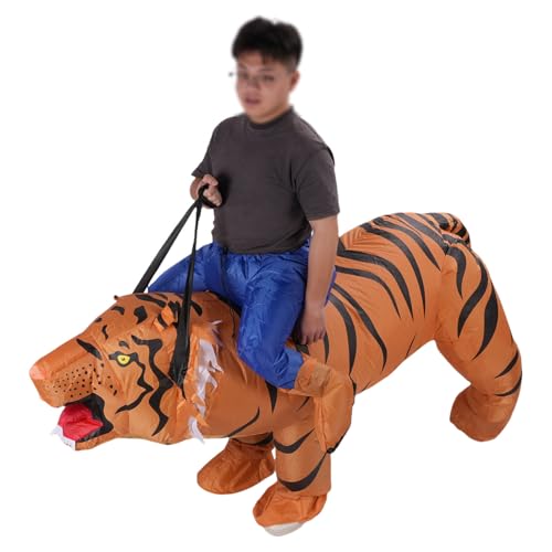 Costume de Tigre Gonflable en Polyester 210T Ultra Résistant avec Souffleur - 2