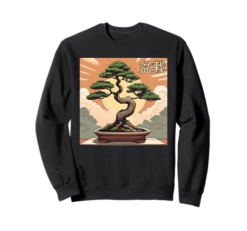 Árbol bonsái Arte japonés y amante de las plantas de vacaciones en Japón Sudadera