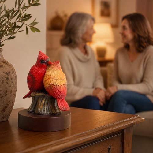 Figura Decorativa de Cardenal Rojo en Resina miniatura 4