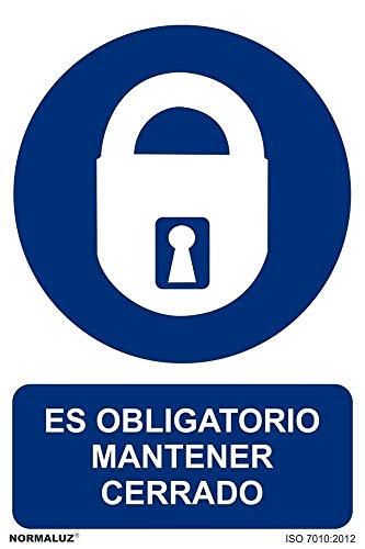 Señal Es Obligatorio Mantener Cerrado Con Tintas Uv | 200 X 300 Mm - Adhesivos De Vinilo En Oferta Normaluz Rd20639 - Señal Adhesiva Es Obligatorio Mantener Cerrado Adhesivo De Vinilo 20X30 Cm Con Cte, Ripci
