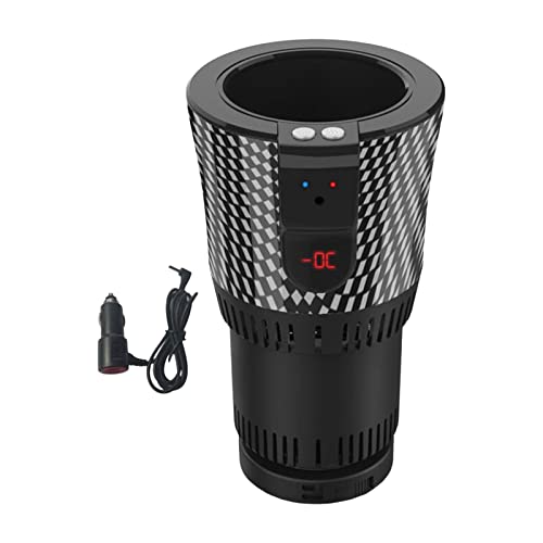 Ronyme Portavasos Inteligente para Coche, Calentador de café, Enfriador de Bebidas, Mini 2 en 1, portavasos para Coche, portavasos para Lata de Bebida, Estilo LCD